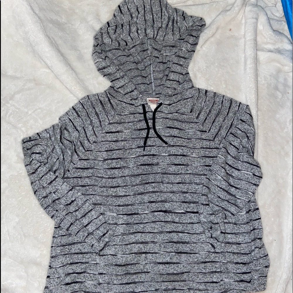 Grey cropped hooded light sweatshirt🛢